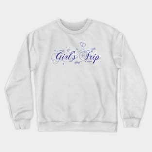 Women Vacation Summer Warning Girls Trip in Progress Crewneck Sweatshirt